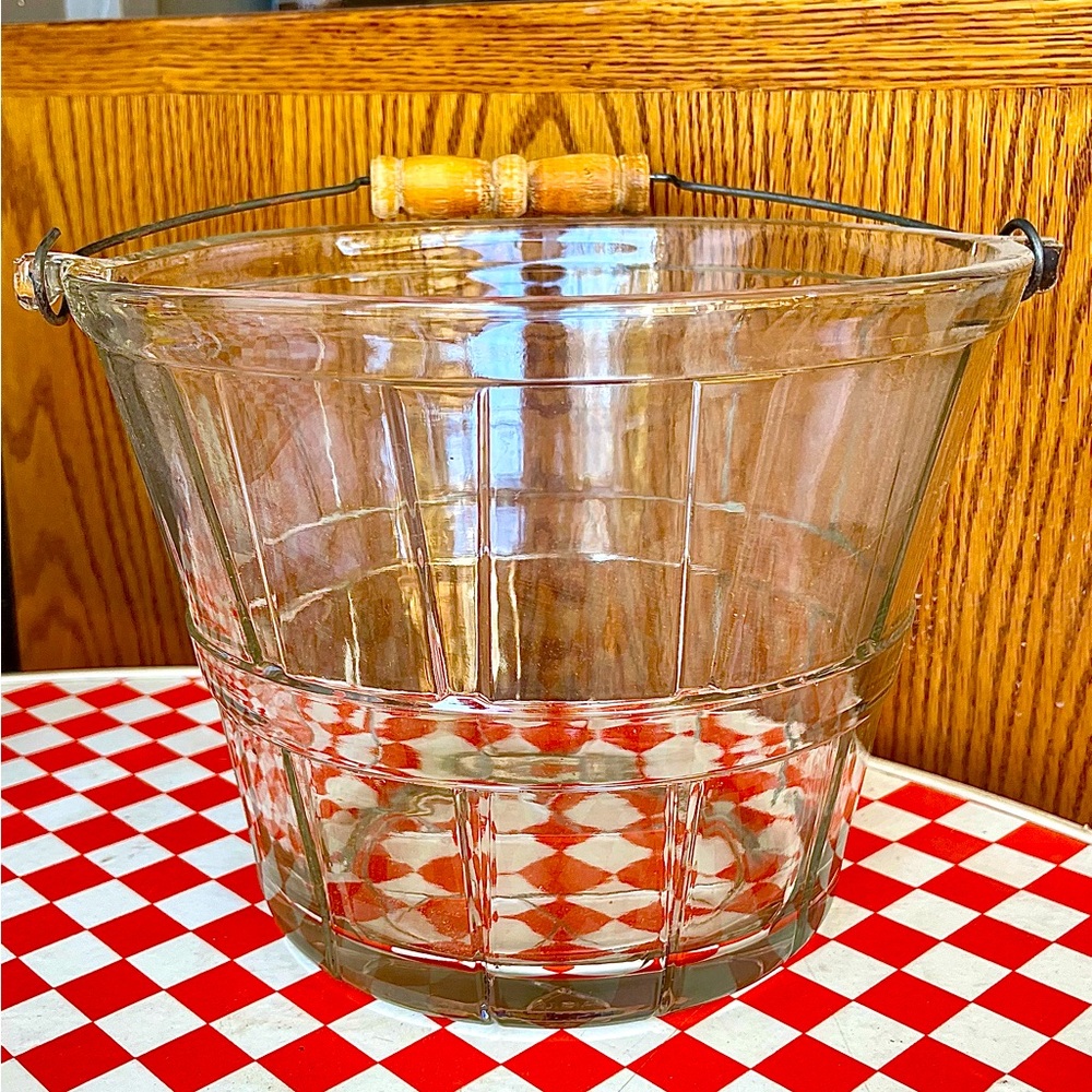 1940’s Anchor Hocking Glass Ice Serving Bucket